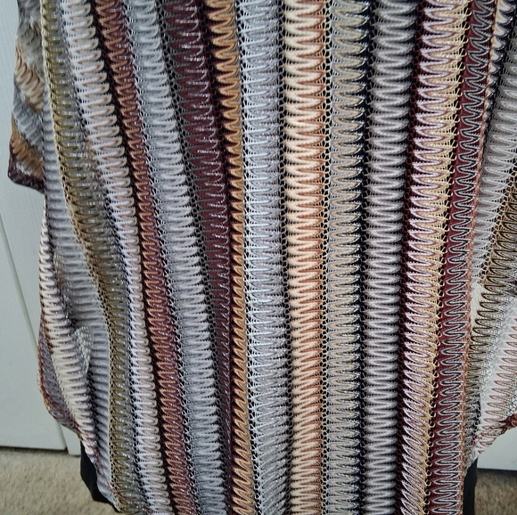 Apt.9 Striped Multicolor Poncho Top  Sizr L - Picture 14 of 14